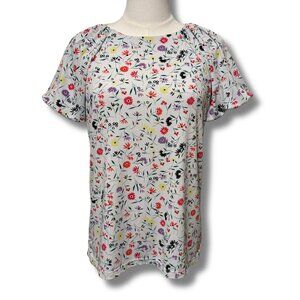 Banana Republic Puff Sleeve Blouse XS | Relaxed Fit Floral Spring Top